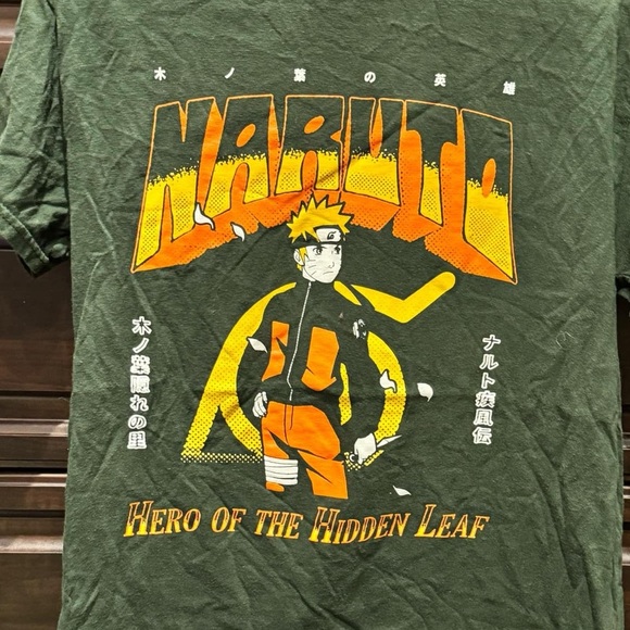 Naruto Graphic T-Shirt in Green MEDIUM - Picture 4 of 4